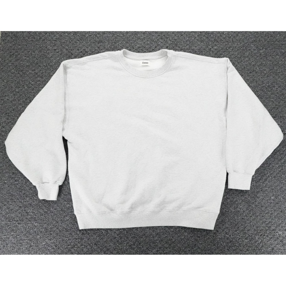 Elwood Sweatshirt Mens Large  Terry Organic Cotton Oversized Crewneck Pullover